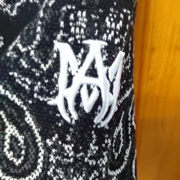 AMIRI Bandana Crochet Basketball Shorts Black - Picture 5 of 9